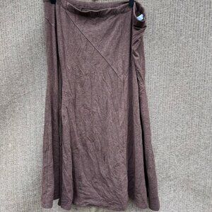 Vintage White Stag Womens Maxi Skirt Size L 90s Boho Brown Forest Fairy